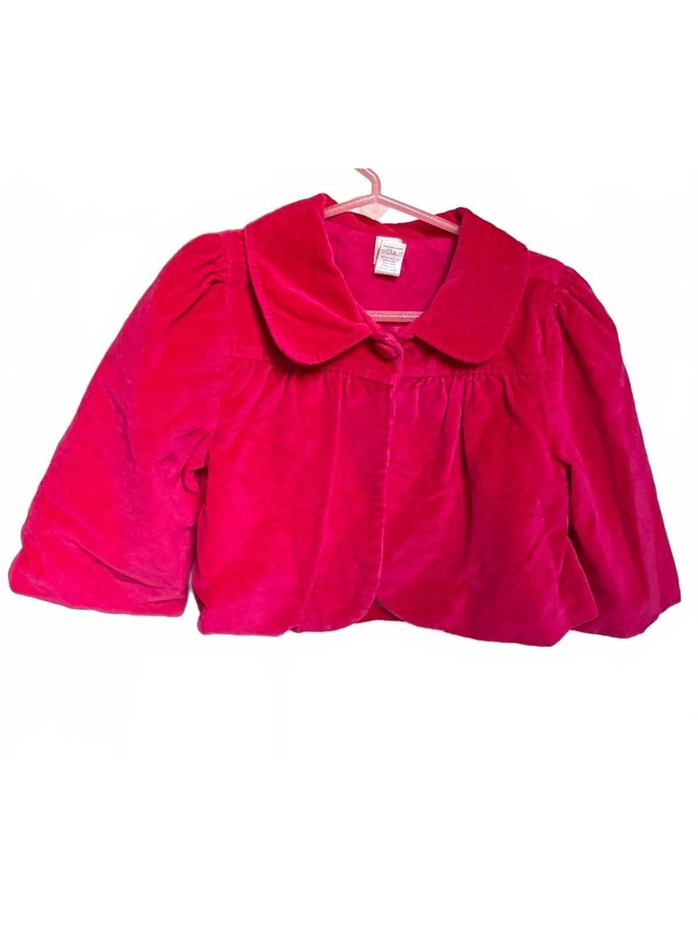 Tea Collection Girls Size 6 Pink Velvet Swing Jacket Coat Holiday Dressy